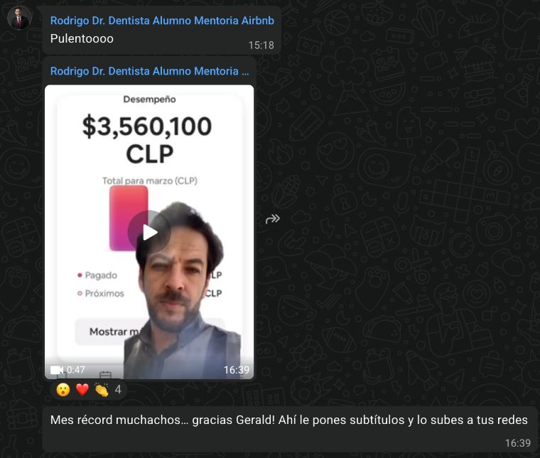 Resultado de alumno de Academia SuperHost