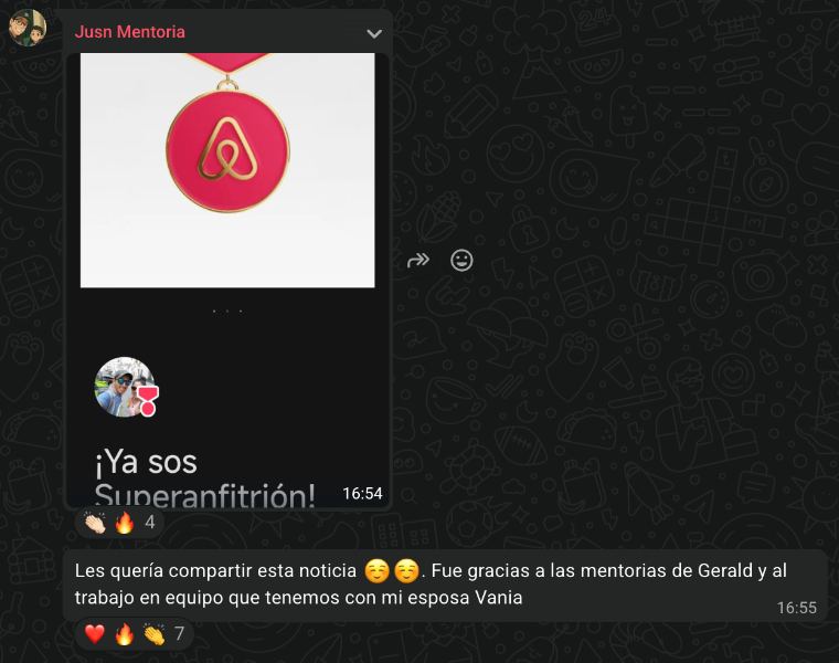 Resultado de alumno de Academia SuperHost