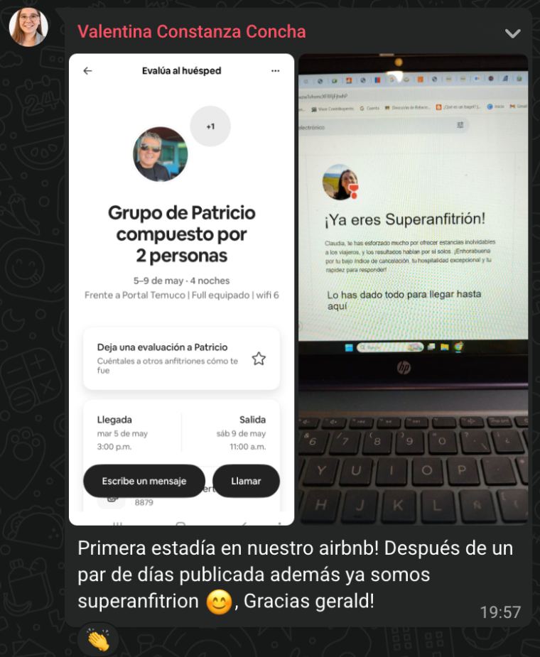 Resultado de alumno de Academia SuperHost