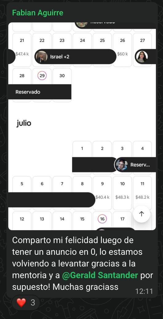 Resultado de alumno de Academia SuperHost