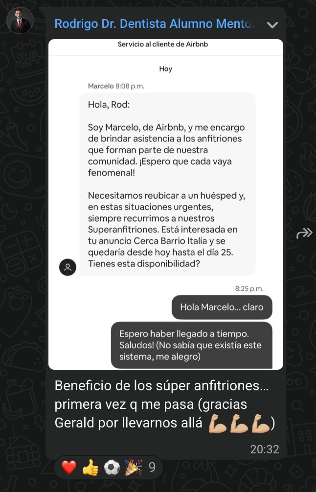 Resultado de alumno de Academia SuperHost