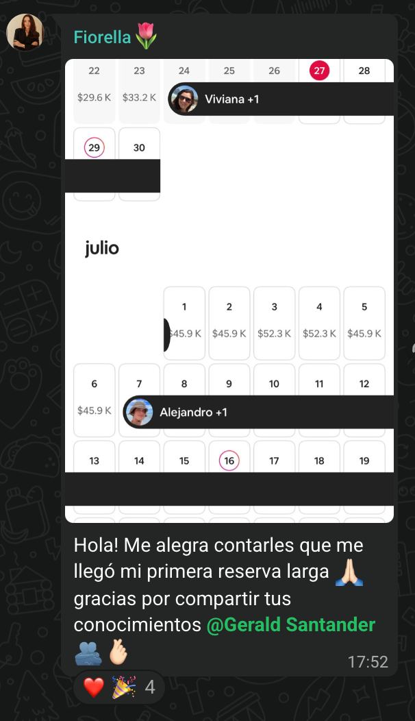 Resultado de alumno de Academia SuperHost