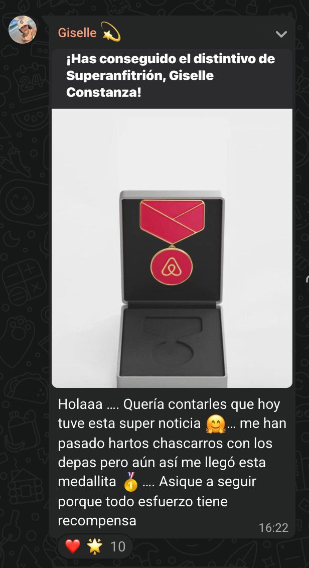 Resultado de alumno de Academia SuperHost